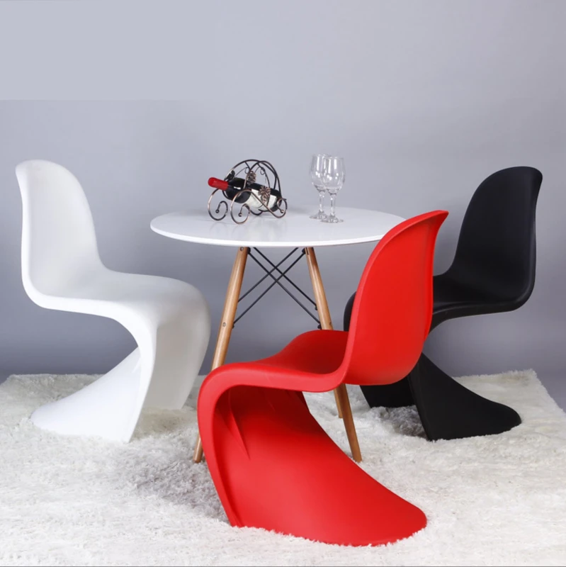  Пластиковый обеденный стул Smart-Furn для стола набор Z-образной формы Скандинавская современная роскошная мебель ресторана улицы приготовления пищи штабелируемые