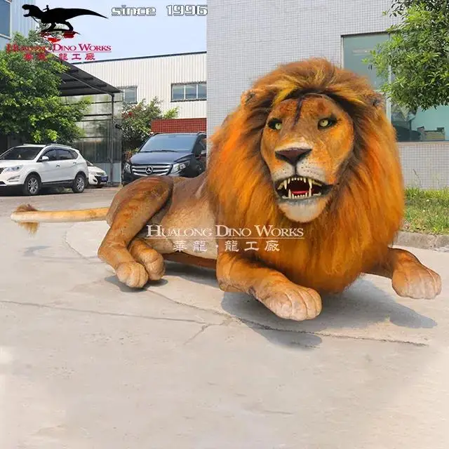Animal Park Realistic Lion Animal Decoration Model