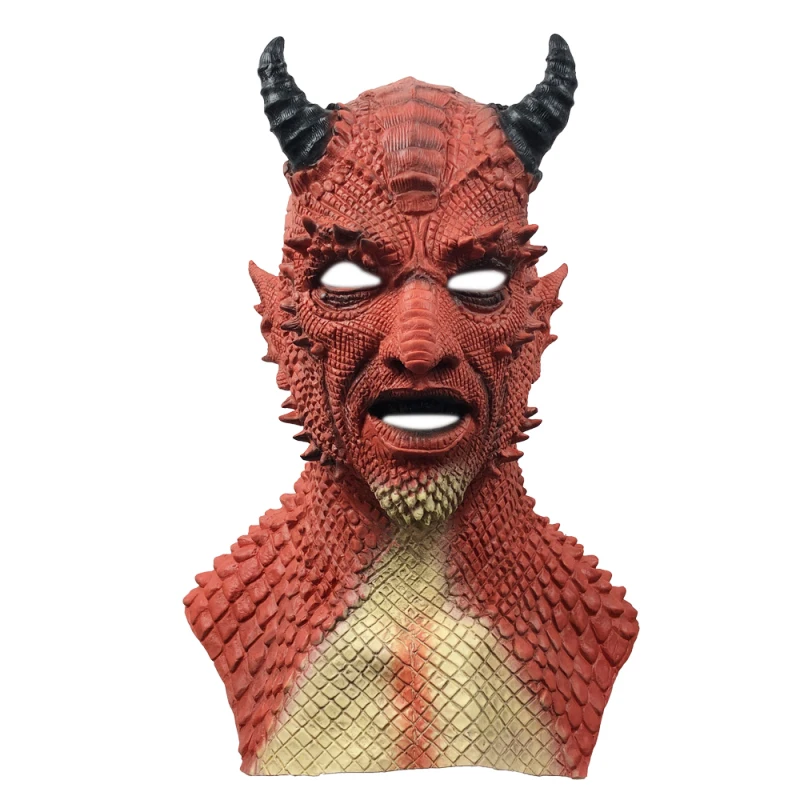 Halloween Horror Latex Long Hair Demon Mask Halloween Costume Party Props Mask/