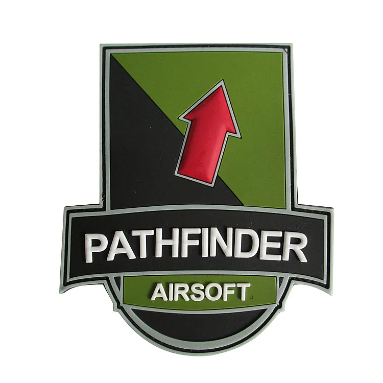 
Cheap price Custom clothes decoration military soft PVC raised engraved patch 