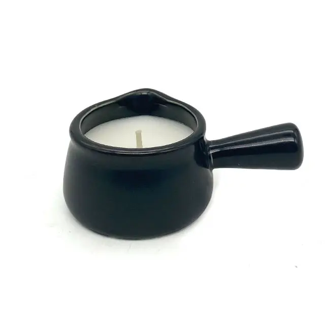 LTC21 Hot Sale Private Label Soy Wax Coconut Ceramic Jar With Spout Massage Body Aromatherapy Scented Candles