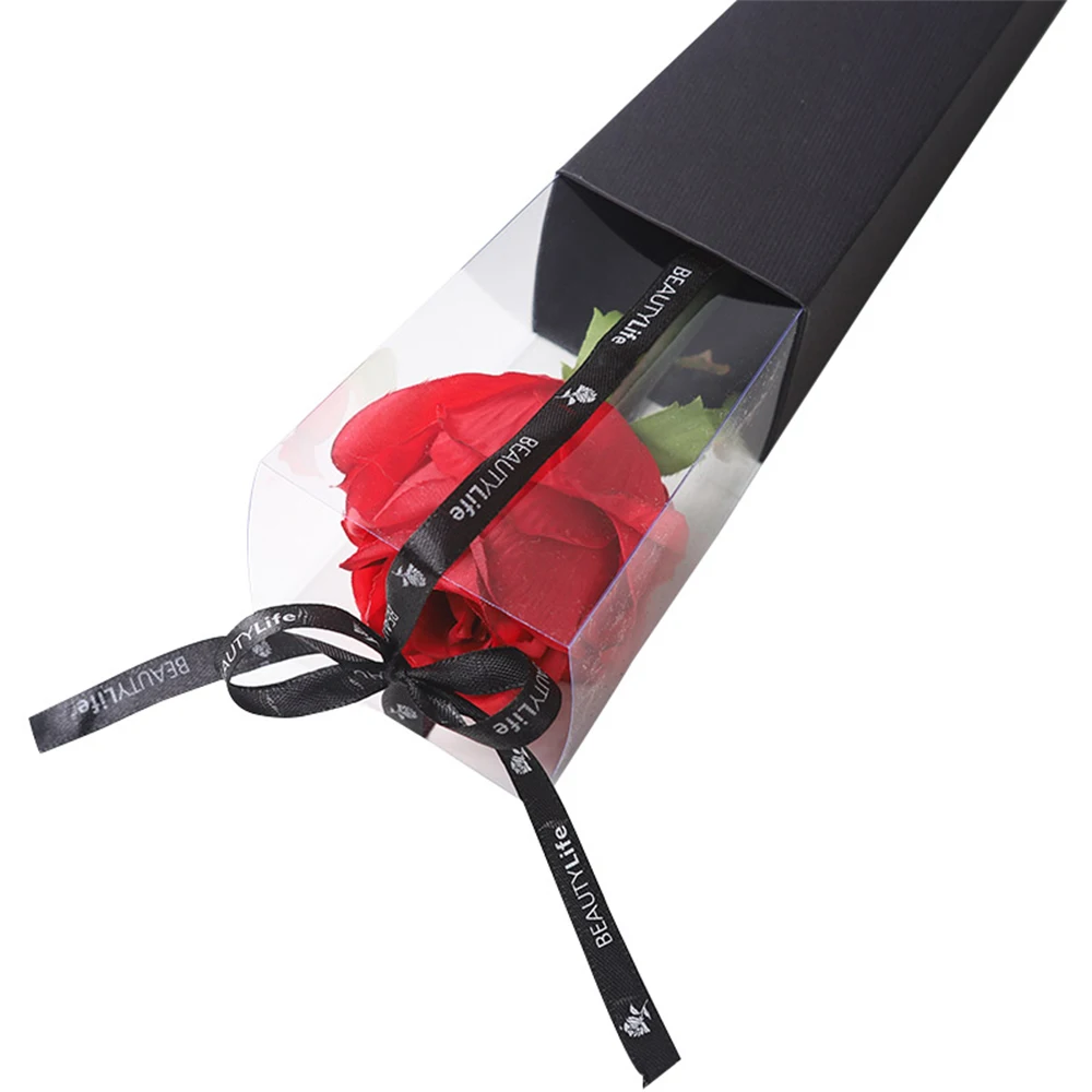 INUNION Handheld gift box florist flower wedding party decoration long stem rose boxes paper flower box with clear window