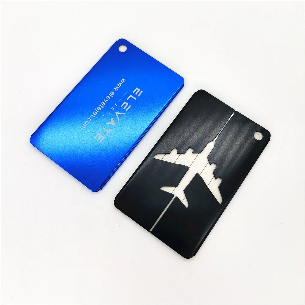 Factory Directly Custom Logo Aluminum Plane Pattern Travel Tags Anodize Colors Luggage Tags