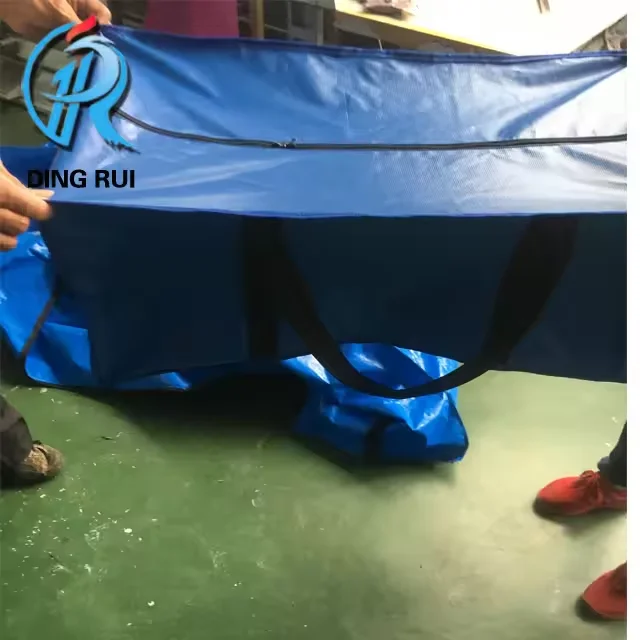 180 Gsm Heavy Duty Extra Large Storage Bags, Blue Moving Bags Totes with Zippers For Clothing Blanket Storage