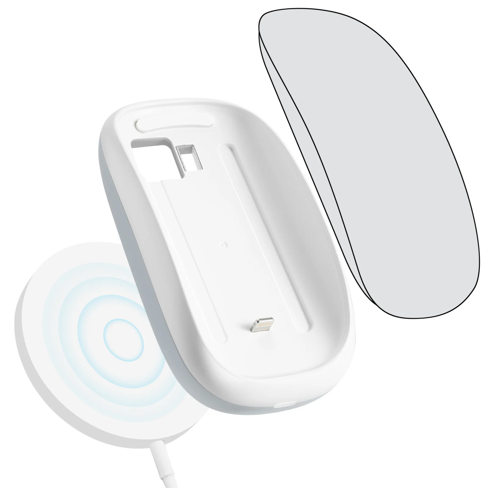 Ergonomic Charging Base for Magic Mouse 2 Generation Increased Comfort and Control Supports Wireless Charging