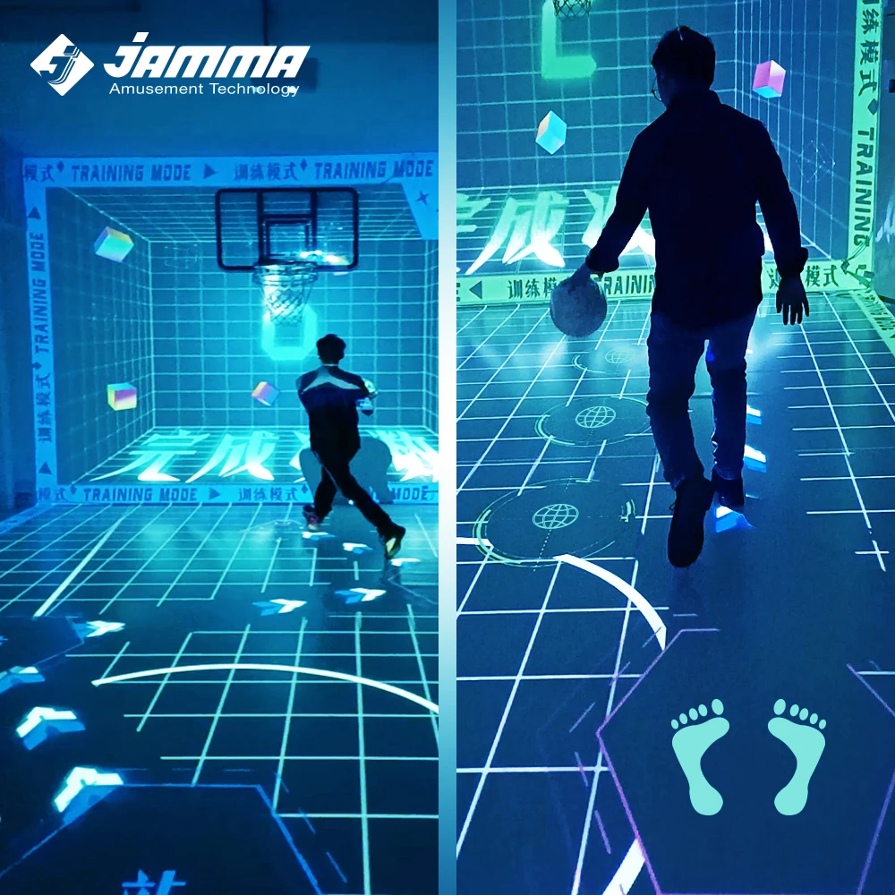 Latest AR holographic basketball games Indoor Sport Simulator Interactive hologram projector simulator amusement park gym center