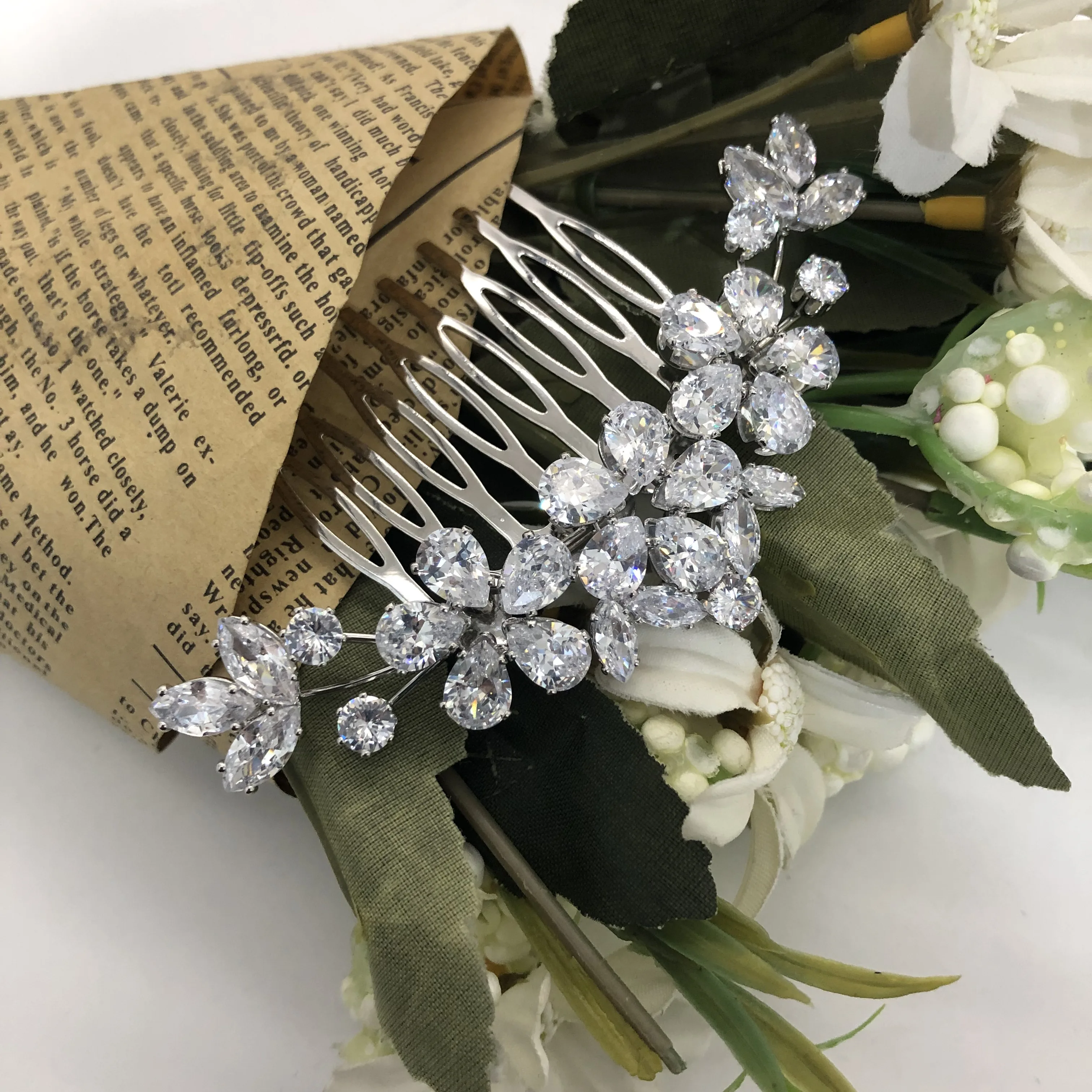 Новинка 2020 свадебные аксессуары для волос ручной работы гребни с цирконом