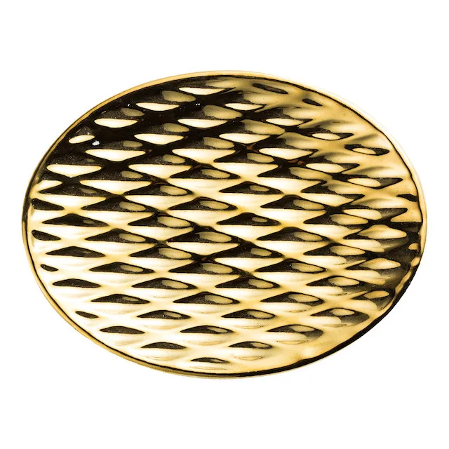 Bathroom Ceramic Bar Soap Tray Shower Soap Holder for Vanity Countertop Sink Soap Dish Gold