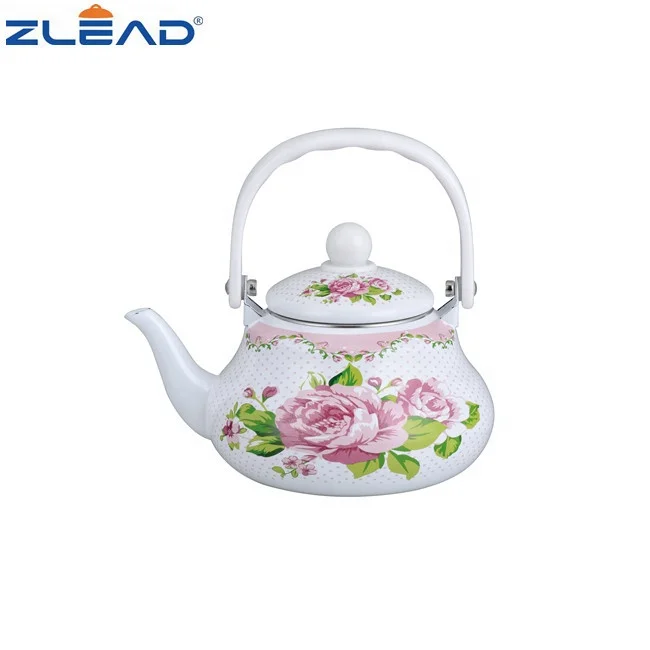 TK121 Large Enamel Teapot Stainless Steel Teapot Handle Kettle