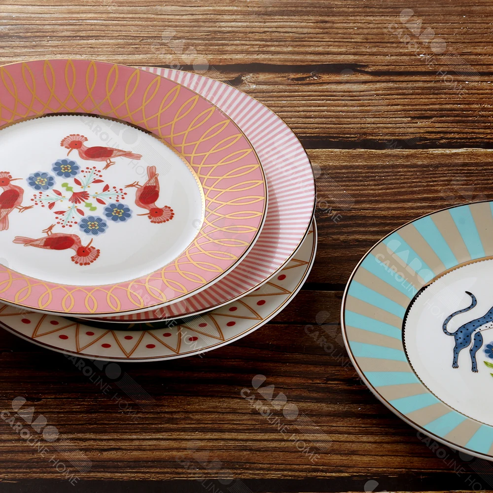 Caroline Design Hot gilded ceramic series, spring color design elements and various production processes