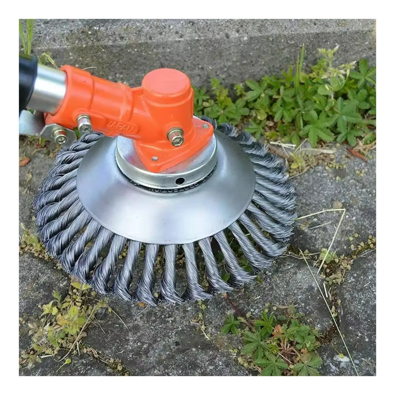 OEM Twist Knot Brush Steel Wire Industrial Round Rotary Polishing Wheel Weeding Brush