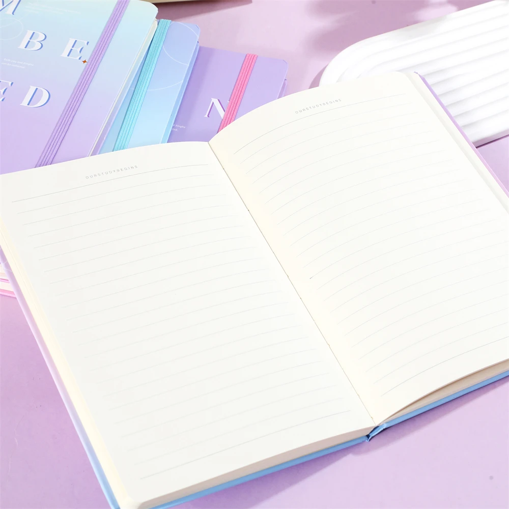 A5 Pu Cardboard Hardcover Journal Notebooks School Office Supplies Note Book Custom Logo Paper Custom Packing Promotion Diary