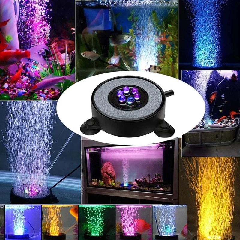 Submersible 6 LEDs Multi-colored Changing IP68 Led Underwater Light 12v Fish Tank Coral Reef Aquarium Light