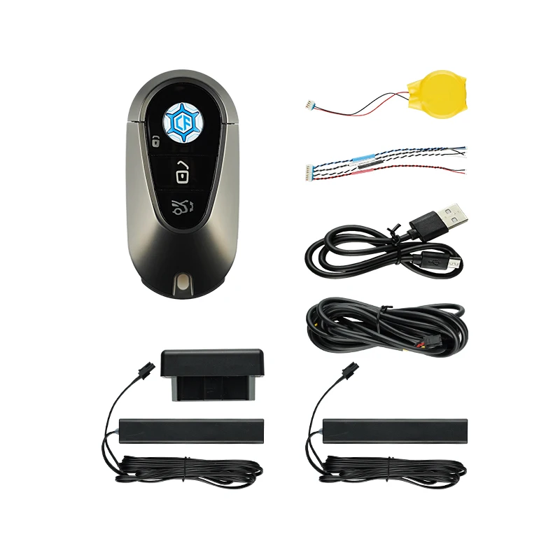 Uptodate smart car key  3 button remote vehicle key lock smith universal auto key PKE antenna keyless go