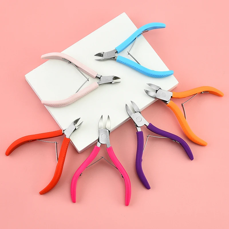 Factory cheap sale multifunctional yellow mini needle nose dead skin pliers