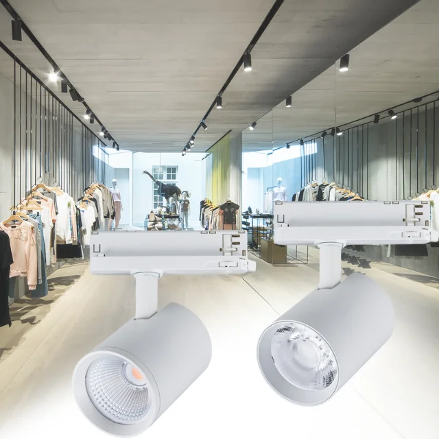 220V Ceiling Spot Led Track Light With Dip Switch Modern Aluminum Lamp Rail Lighting Cob Led Track Lights