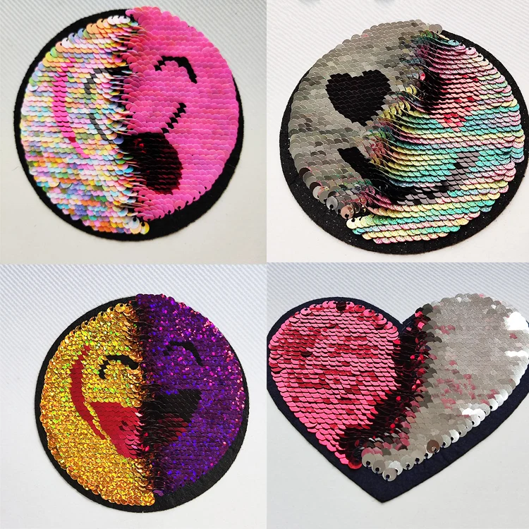 Factory Custom High Quality computer  Embroidery beading sequins letters iron on patches for Clothing Clothes bag hats patch