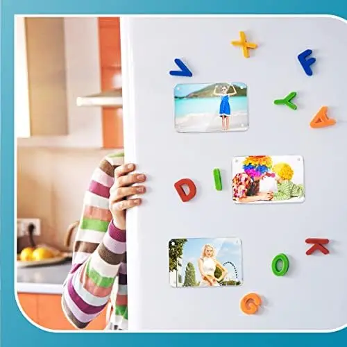 18 Pcs Acrylic Fridge Magnets 2 x 3 Mini Double Sided Clear Frameless Display Frame Fujifilm Instax Locker 2.36 x 3.54 Inches