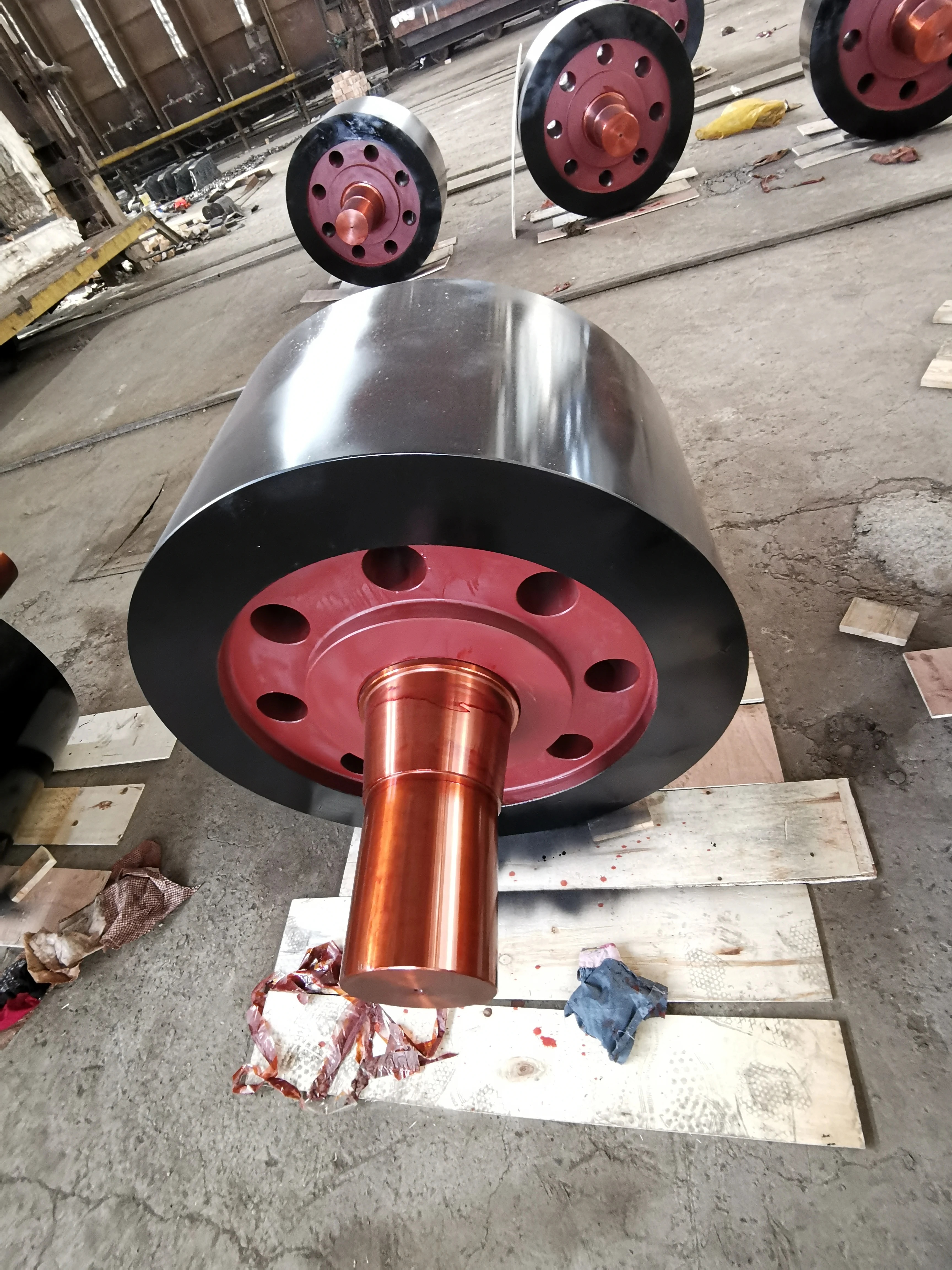 Factory Cast Oem Alloy Steel Pelletizer Large Diameter Gear Rotary Kiln Support Shaft