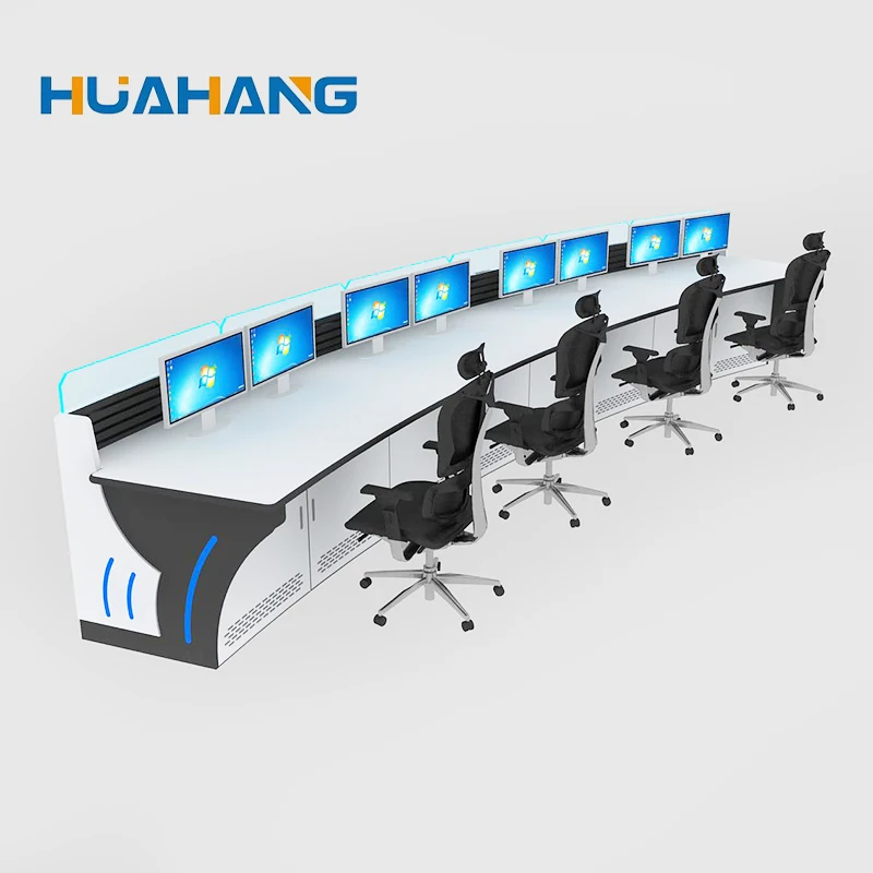 Hot sale Customizable Central Dispatching Led Light Configuration Console  Security Command Center Monitor Console Desk