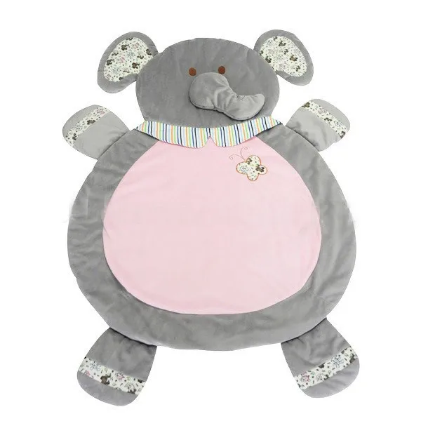 Plush animal baby play mat elephant play mat soft plush play mat