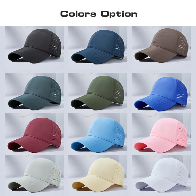 Girl Mens Quickdry Breathable Outdoor Riding Summer Hats Snapback Laser Hole Mesh Sport Baseball Cap