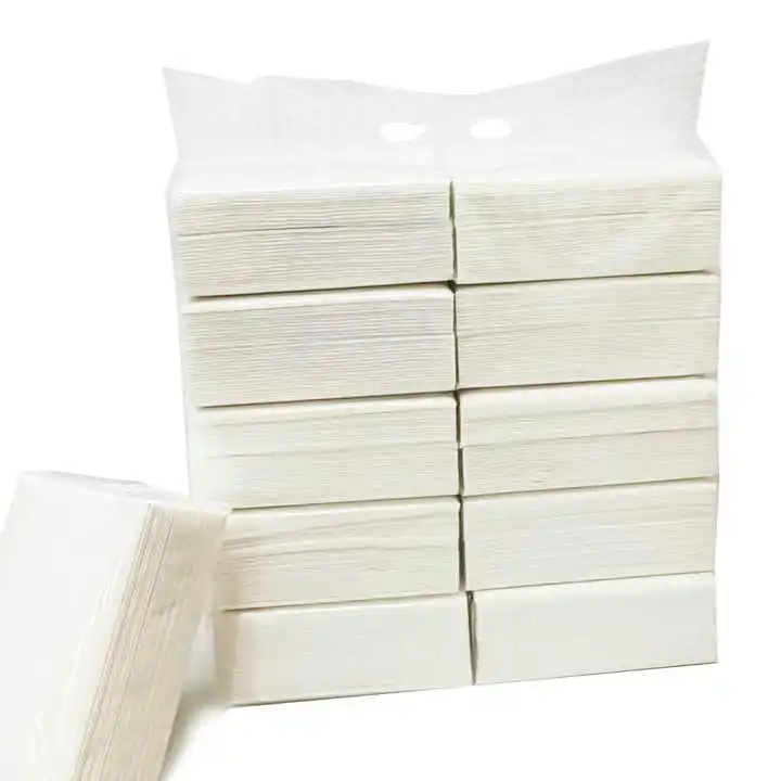 Factory Price  3ply Soft Pack Facial Tissue Virgin Wood Pulp Plastic Bag Facial Tissue