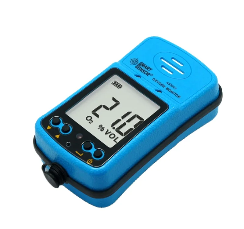 Smart sensor oxygen gas analyzer O2 concentration measuring range 0-30% detector tester AS8901