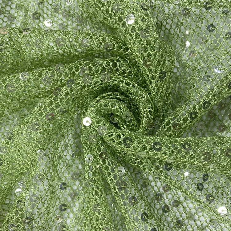 Hot product vicryl mesh light green 100% polyester embroidery vicryl mesh dress fabric