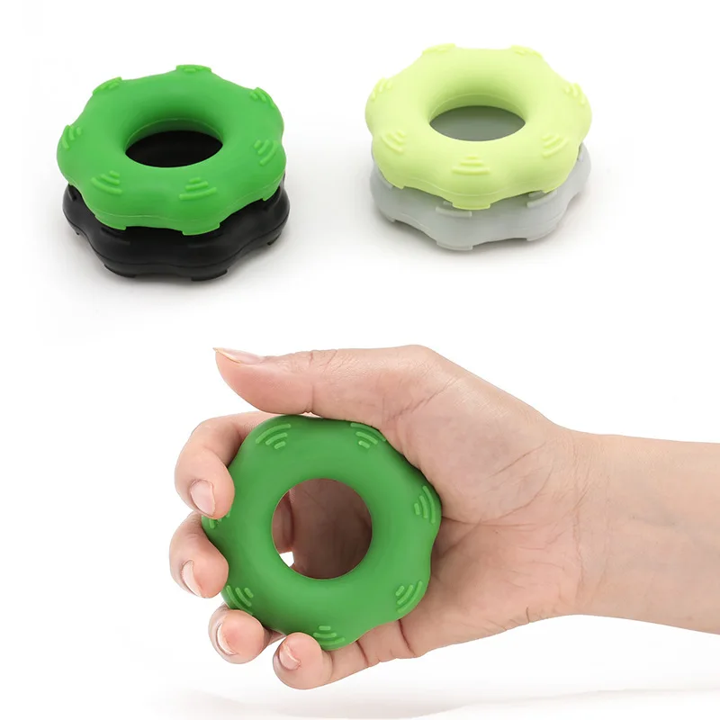 Hot Selling Finger Exercise Trainer Grip Strengthener Silicone Rubber Hand Grip Ring