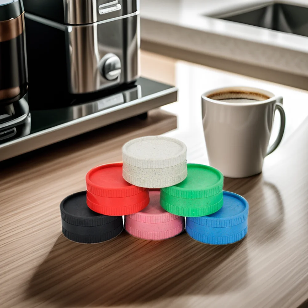 63MM Tobacco Accessories Cigarette Grinder Degradable Two-Layer Plastic Spice Grinding Tool for Lighters & Smoking Accessories