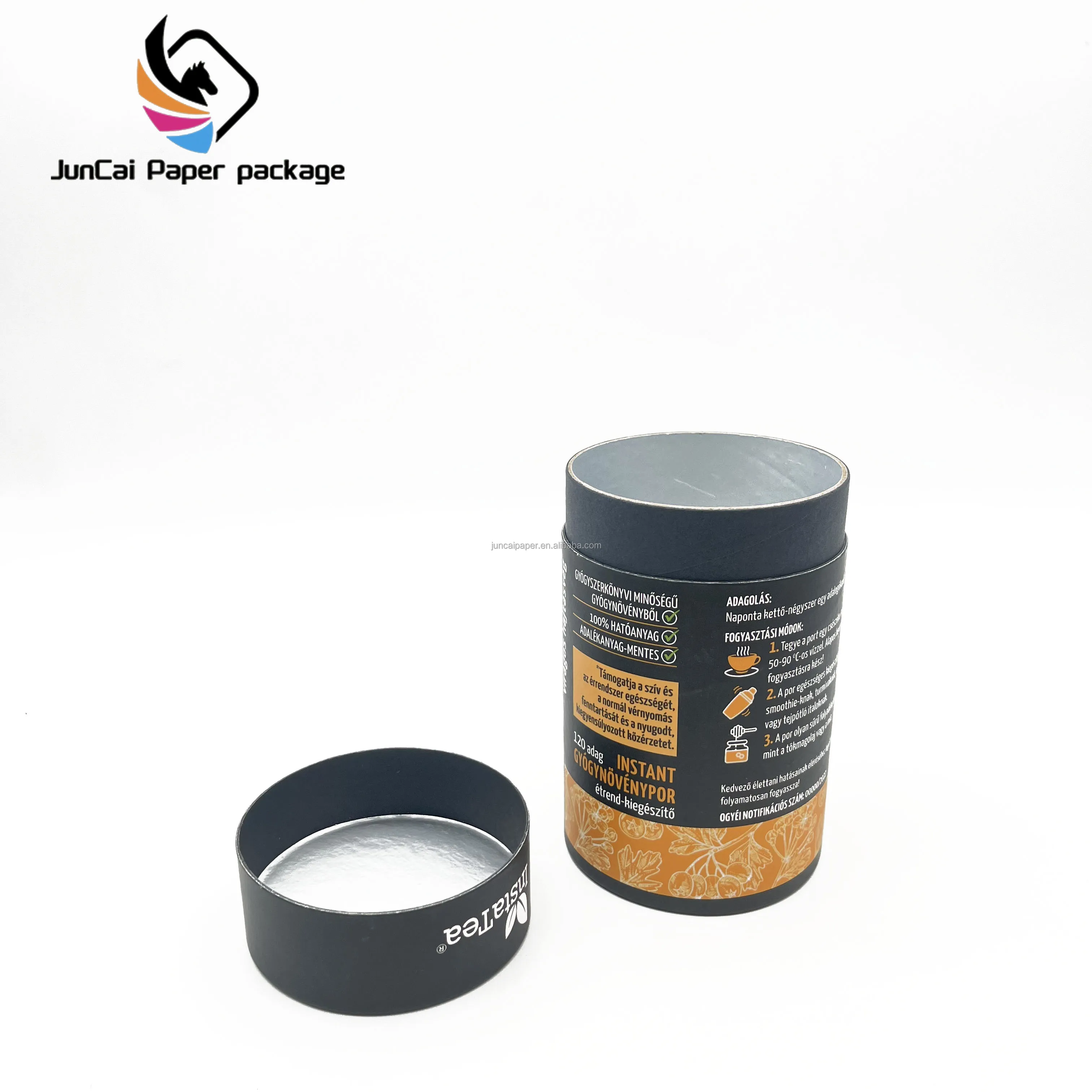 Customized Raw Powder Tea Coffee Powder Granule Food Aluminum Foil Aluminum Can Packing Box  Paper Tube