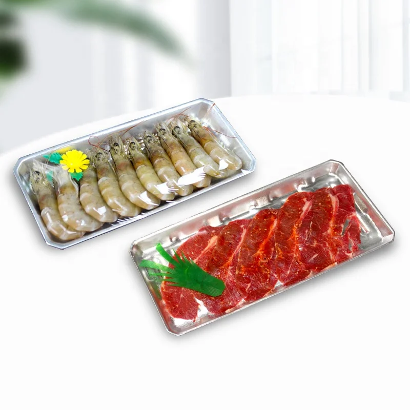 Одноразовый пластиковый поднос для пищевых продуктов упаковка мяса высококачественный вакуумный на заказ