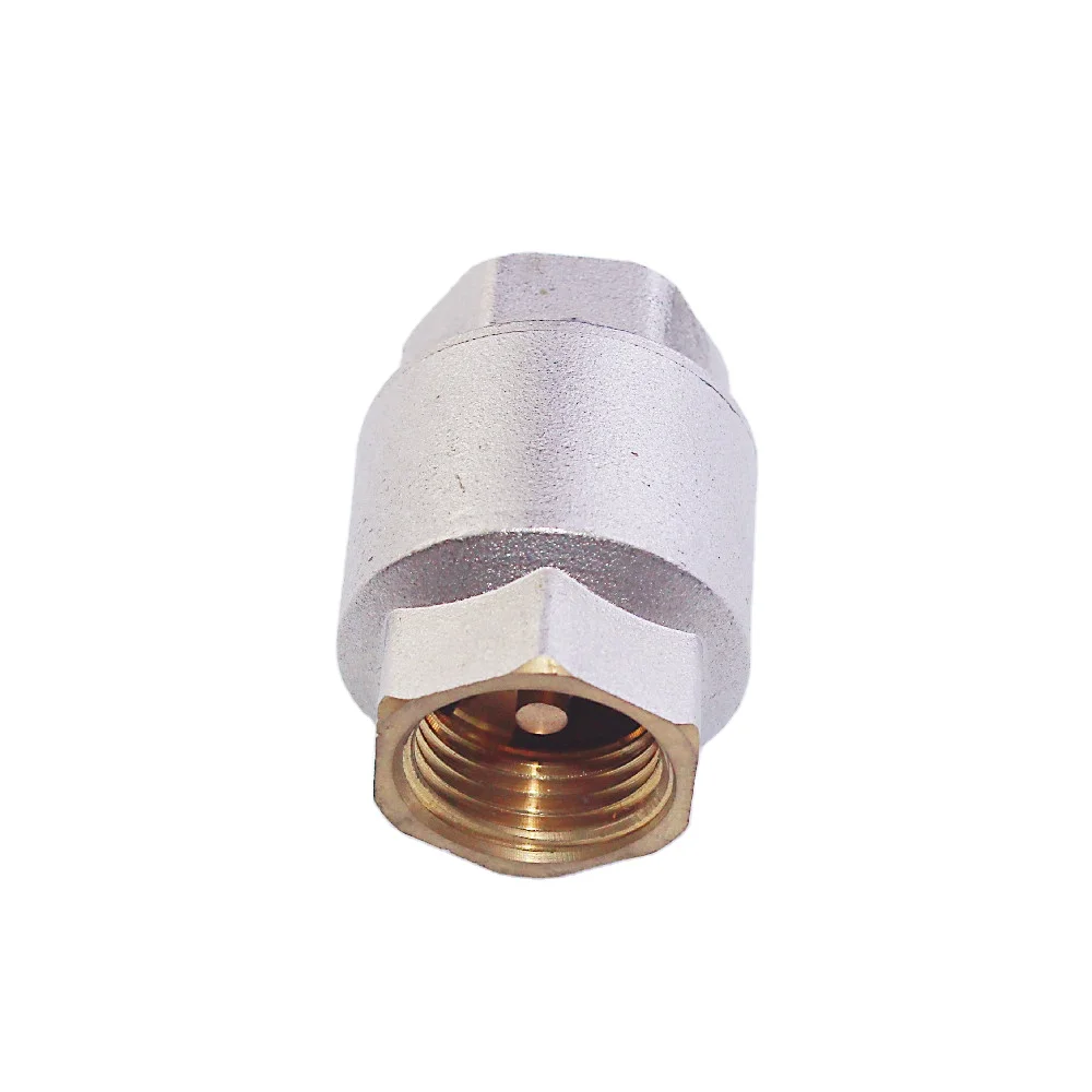 JD brand 1 2 nickel plated brass core spring vertical non-return valve brass check valve for heating system