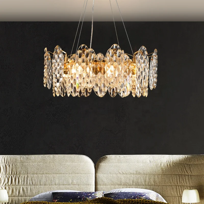 Luxury Creative Living Room Post modern Lights Glass Pendant Light Round Glass Pendant Chandeliers For Villa Restaurant Redroom