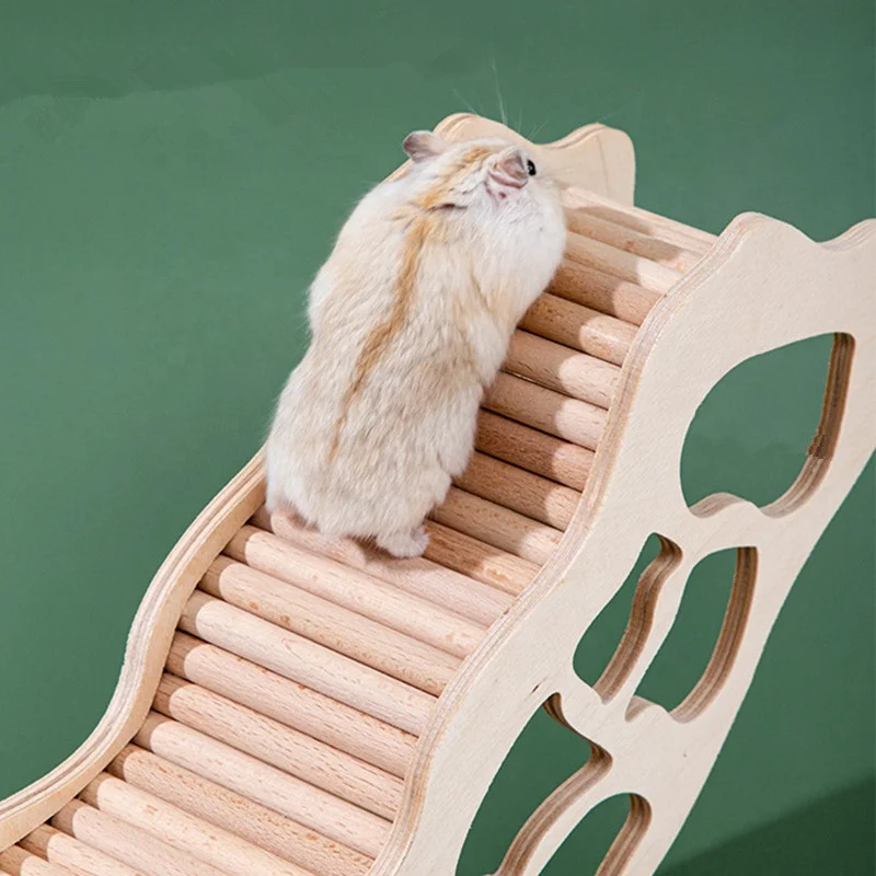 Wooden Hamster Play Toys Set for Rats Chinchillas Gerbil Interactive Guinea Pig