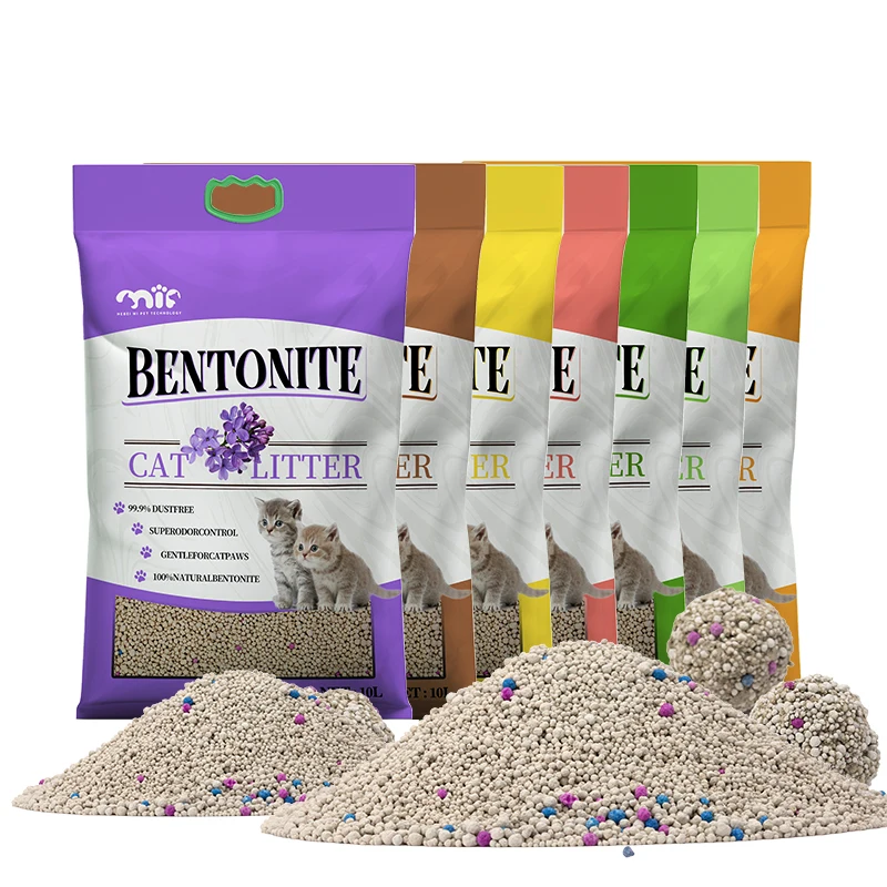 OEM Cat Litter Factory Feline Fresh Clumping Arena Para Gatos Bulk Sodium Bentonite Cat Sand