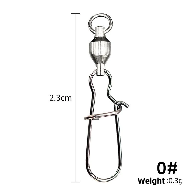 TOPIND Fishing Tackle Ball Bearing Swivel with Nice Snap