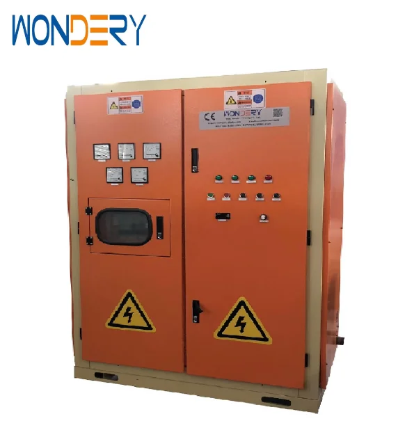WONDERY Small Capacity Electric Induction Heating Medium Frequency Reducer Tilting Type Metal Melting Furnace