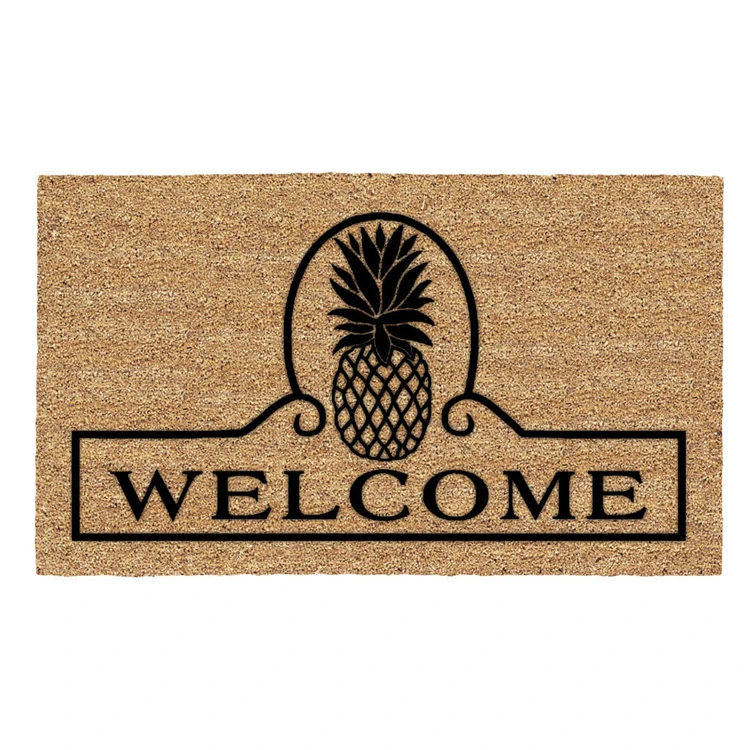 
Indoor Outdoor Personalised Anti Slip Natural Coconut Coir Rubber Printed Door Mats 