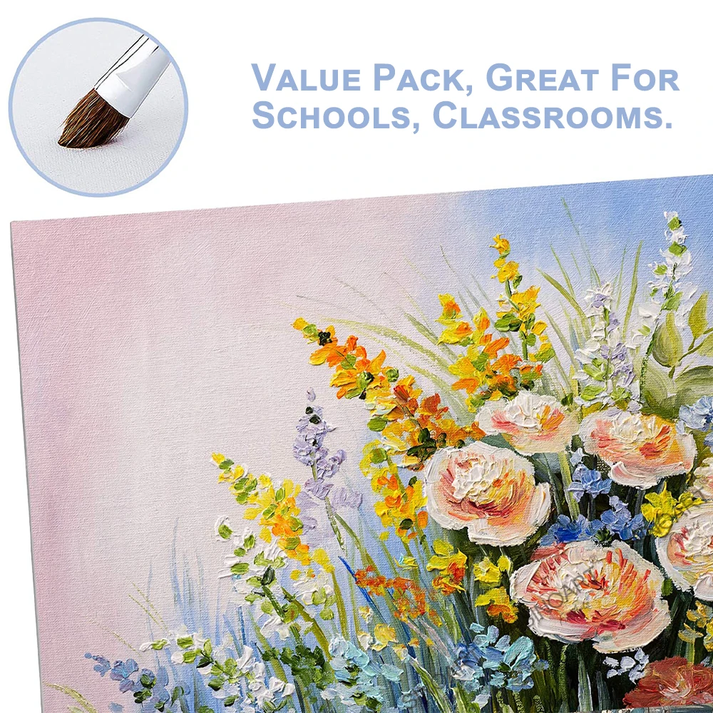 SINOART OEM Size Art Mat Boards Cut Edge Canvas Panel set For Framing With Acrylics And Oils