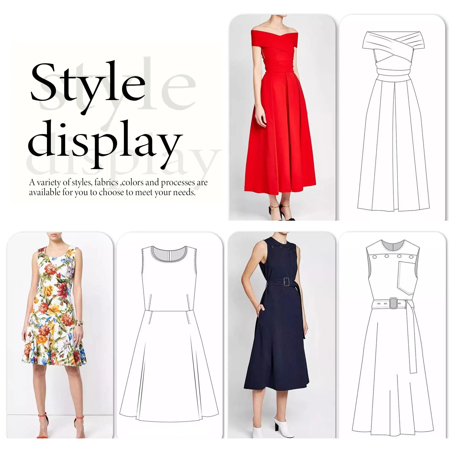 Oem Odm Clothing Manufacturer Clothes Low MOQ Design Custom wholesale Print Logo Ladies Elegant Casual Dresses Women Dress