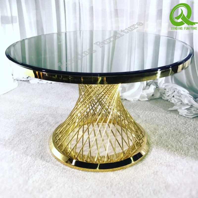 TH381 Modern Furniture round marble Dining Table