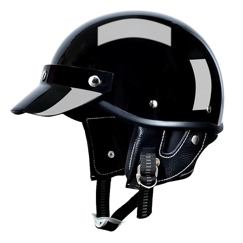 Motorcycle Helmet Manufactures Chinese Factory High Quality Abs Material Retro Helmet Half Helmet Unisex