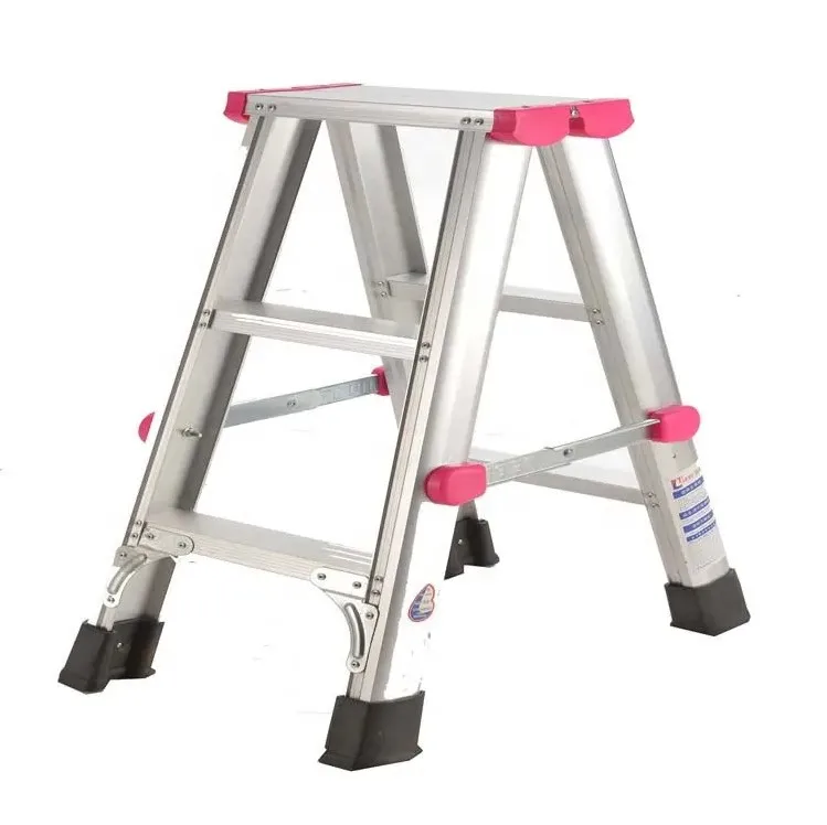 3 Step EN 131 Light Duty Cheap Price Compact Aluminum Foldable Stool Ladder