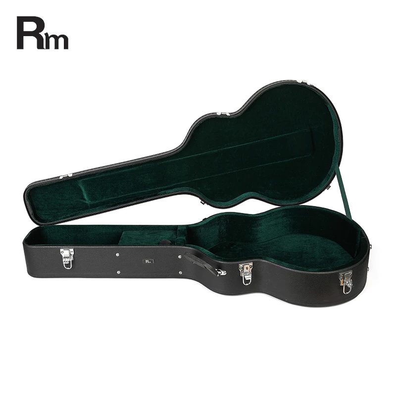 Leather Cover Jumbo Guitar Case Acoustic Dreadnought Guitar Hard-Shell Carry Case Shockproof Custom Guitar Case