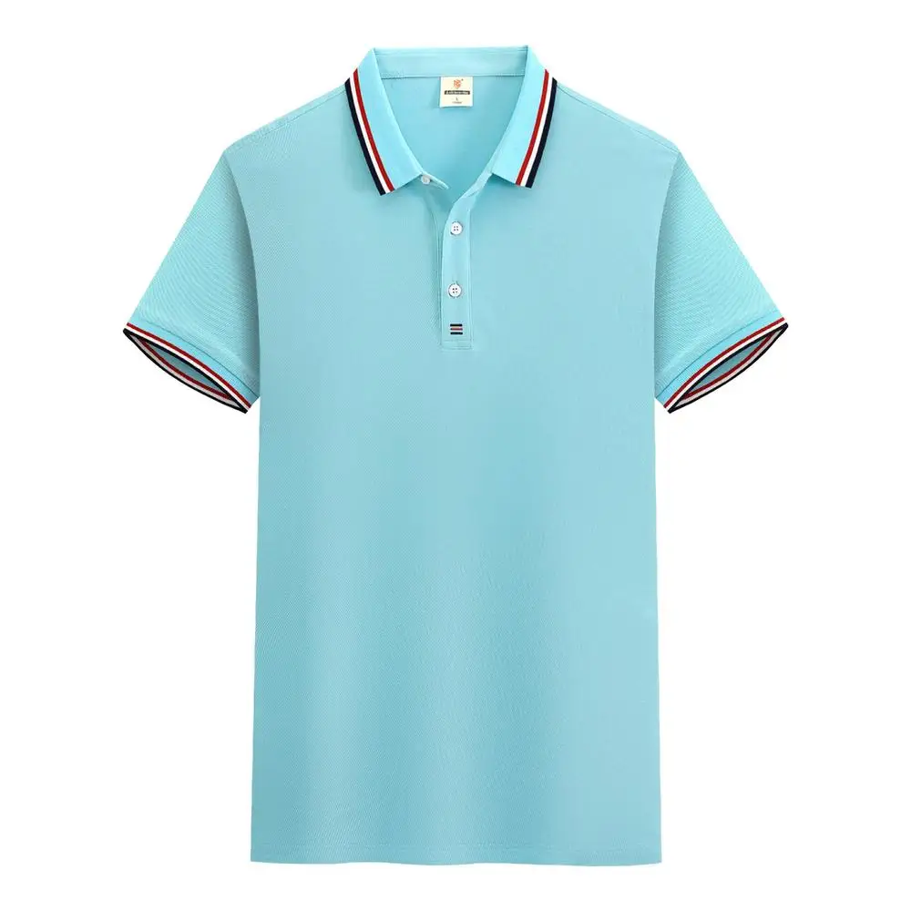 Solid new design  top quality 52%Cotton 48%Spandex double mercerized cotton polo shirt M-4XL promotional polo shirts