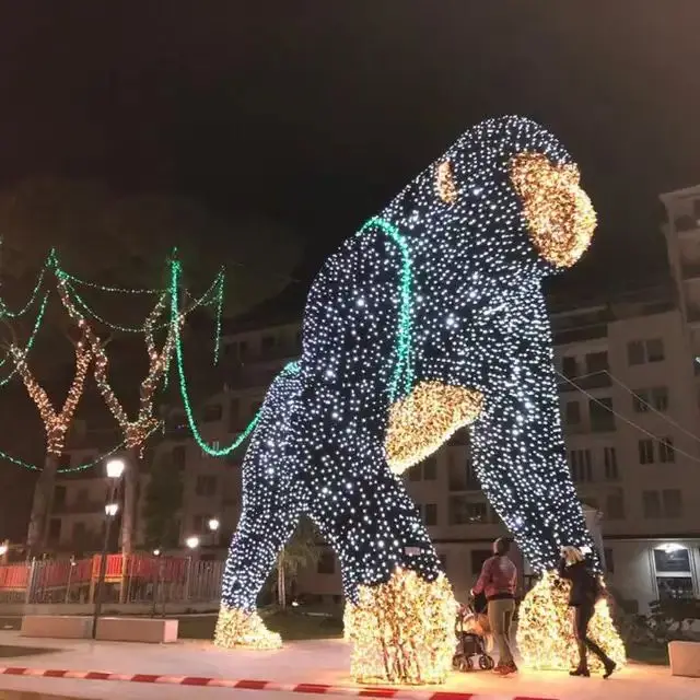 Outdoor Customized Giant Large Monkey Elephant Animal Sculpture for Commercial Decor