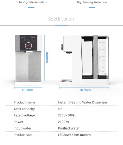 New smart cold and hot water dispenser with automatic water dispenser contactless control RO UF water purifier