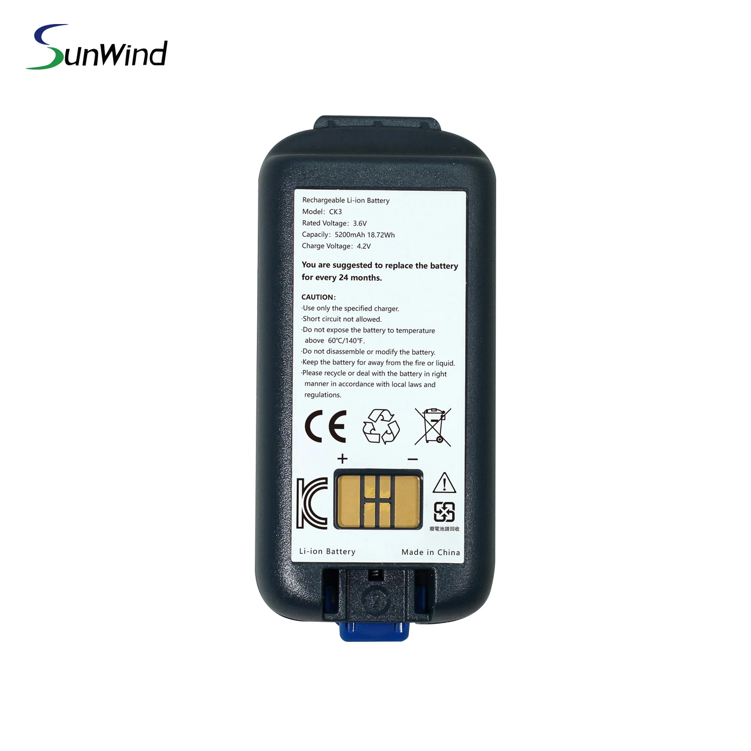 Factory direct Lithium-Ion Replacement Battery for Honeywell CK3 CK65 3.7V 5200mAh  Scanpal Barcode Scanner